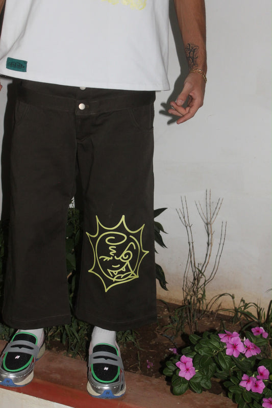 DARK GREEN LONG JORTS