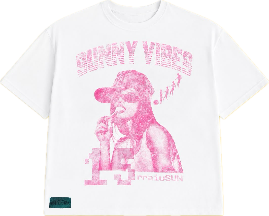 Sunny Vibes / White Tee