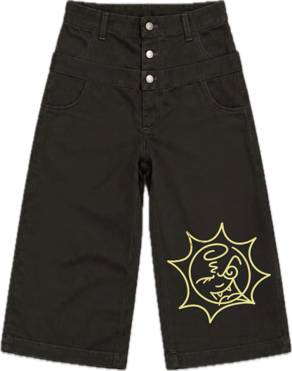 DARK GREEN LONG JORTS